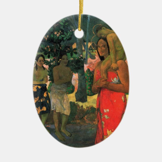 La Orana Maria - Paul Gauguin Ceramic Tree Decoration (Front)