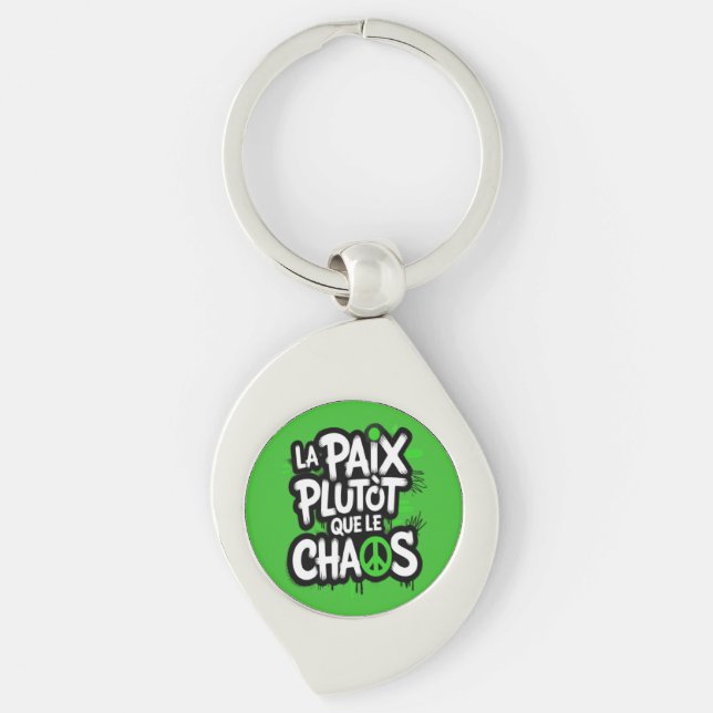 La paix est un choix key ring (Front)