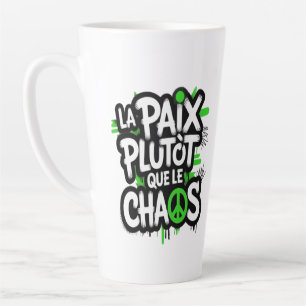 La paix est un choix latte mug