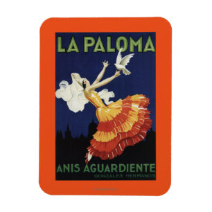 La Paloma - Anis Aguardiente Promotional Magnet