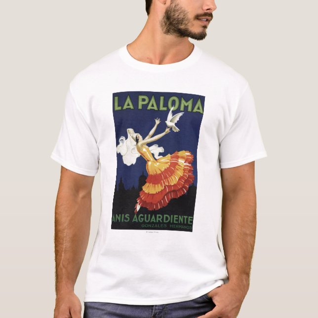 La Paloma - Anis Aguardiente Promotional T-Shirt (Front)