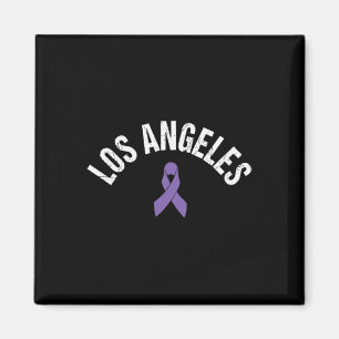 LA Pancreatic Cancer LA Los Angeles Awareness Purp Magnet