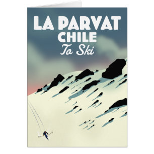 La Parvat Chile retro ski art.