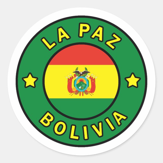 La Paz Bolivia Classic Round Sticker (Front)