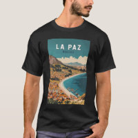 La Paz Bolivia Illustration Travel Art Vintage