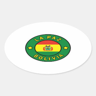 La Paz Bolivia Oval Sticker