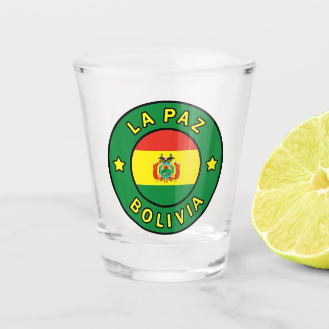 La Paz Bolivia Shot Glass (Front)