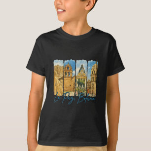 La Paz Bolivia Traveling Trip Brushstroke Souvenir T-Shirt