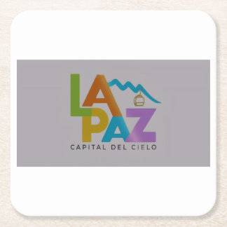 La Paz ciudad del cielo Square Paper Coaster