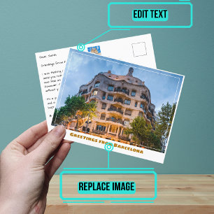 La Pedrera Casa Milà Barcelona Spain Modern Postcard