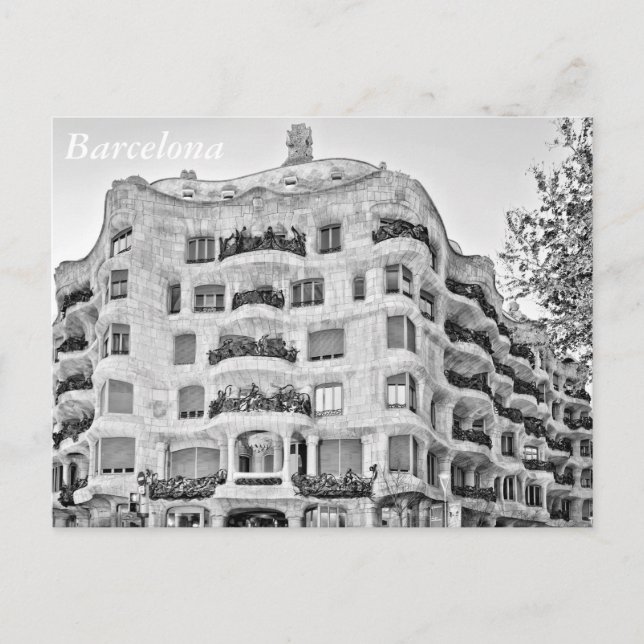 La Pedrera in Barcelona Postcard (Front)