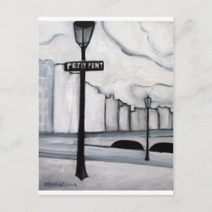 La Petit Pont, Paris France Postcard