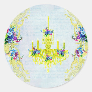 La Petite Chandelier Bella Bella Studios Classic Round Sticker