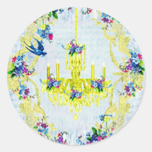 La Petite Chandelier Bella Bella Studios Classic Round Sticker