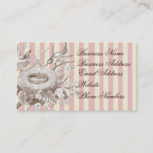 La Petite Famille on pink and cream background Business Card