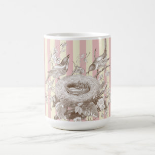 La Petite Famille on pink and cream background Coffee Mug