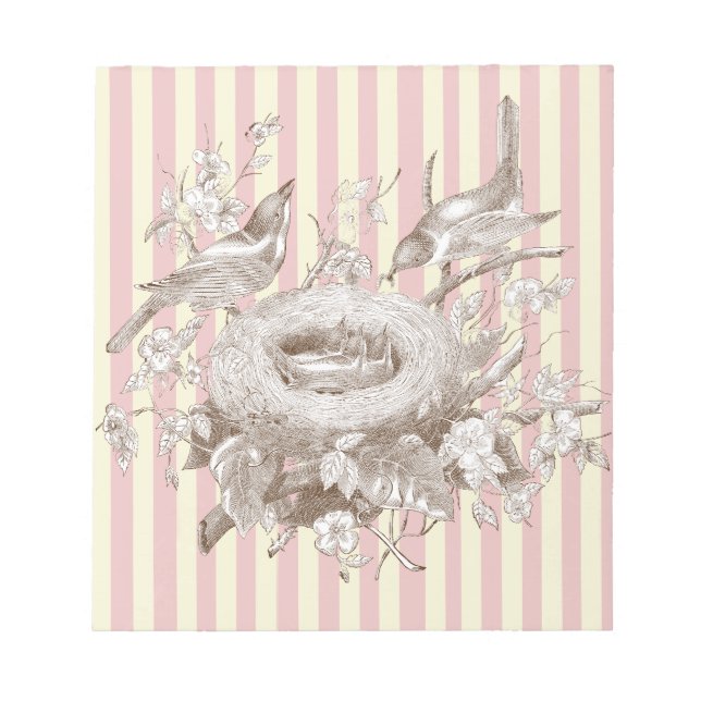 La Petite Famille on pink and cream background Notepad (Front)