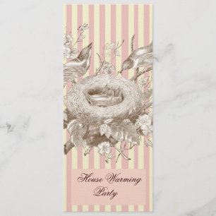 La Petite Famille on pink and cream House Warming Invitation