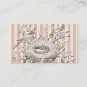 La Petite Famille on pink and cream with thanks Business Card