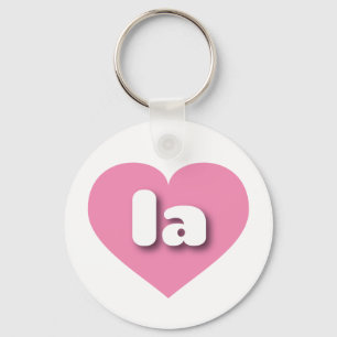 la pink heart - I love la Key Ring