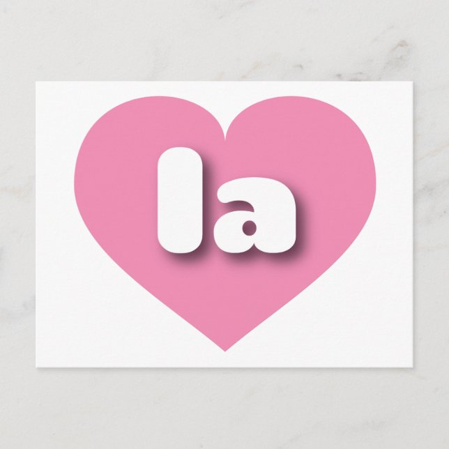 la pink heart - I love la Postcard (Front)