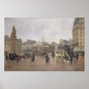 La Place Clichy, Paris, 1896 Poster