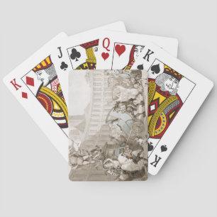 La Place des Victoires, Paris, c.1789 (pen and ink Playing Cards