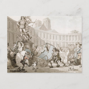 La Place des Victoires, Paris, c.1789 (pen and ink Postcard