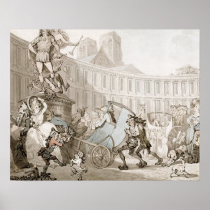 La Place des Victoires, Paris, c.1789 (pen and ink Poster