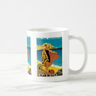 La Plage de Calvi, Corse Coffee Mug