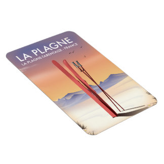 La Plagne ,La Plagne-Tarentaise, France ski poster Magnet