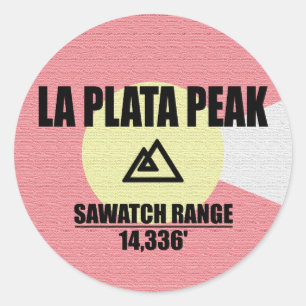 La Plata Peak Classic Round Sticker