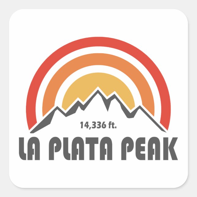 La Plata Peak Square Sticker (Front)