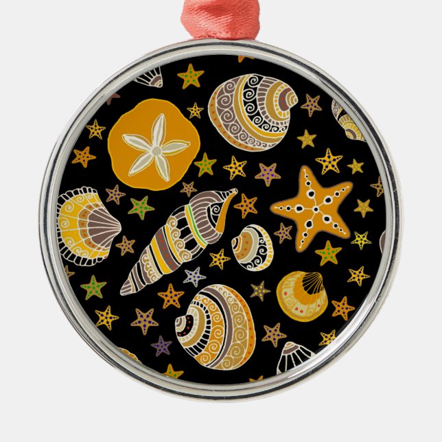 La Playa - Sea Shells Metal Tree Decoration (Front)
