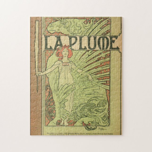 La Plume By Alphonse Mucha Jigsaw Puzzle (Vertical)