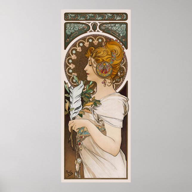 La Plume France Vintage Wall Art Nouveau 1899 (Front)