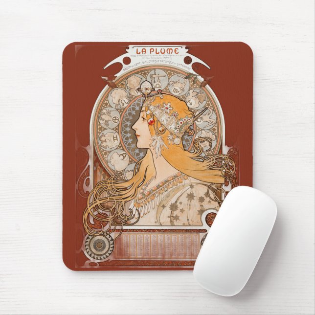 La Plume Zodiac – Astrology Design Mouse Mat (With Mouse)