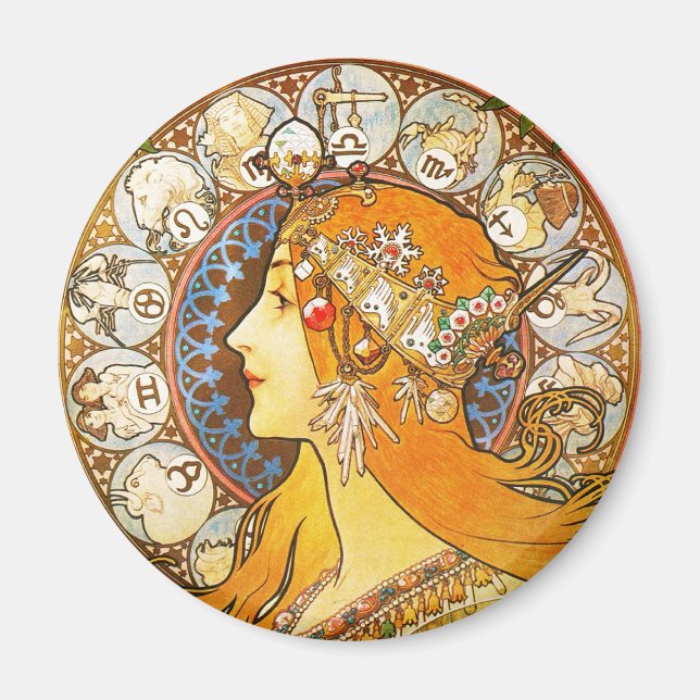 La Plume Zodiaque, Mucha Magnet (Front)