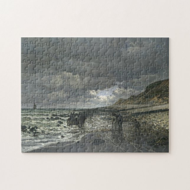La Pointe de la Hève Low Tide Monet Fine Art Jigsaw Puzzle (Horizontal)