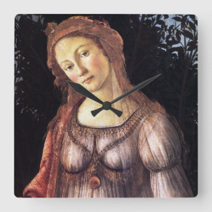 La Primavera by Sandro Botticelli Square Wall Clock