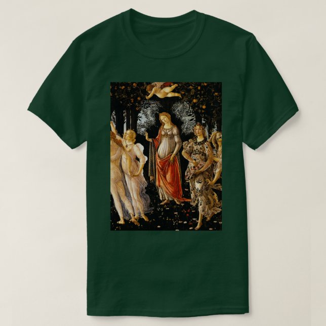La Primavera Spring by Sandro Botticelli T-Shirt (Design Front)