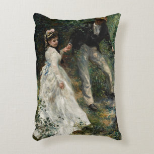 La Promenade Renoir Couple Walking Painting Art Decorative Cushion