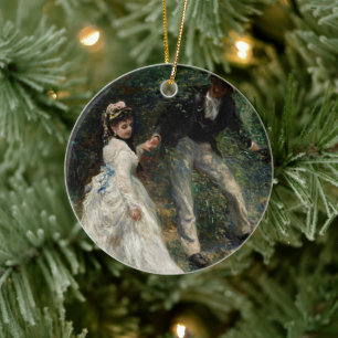 La Promenade Renoir Impressionist Painting Art Ceramic Tree Decoration