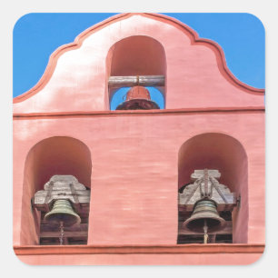 La Purisima Mission Bells Square Sticker
