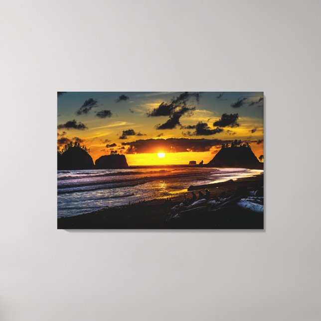 La Push Sunset Canvas Print (Front)