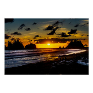 La Push Sunset Glossy Poster
