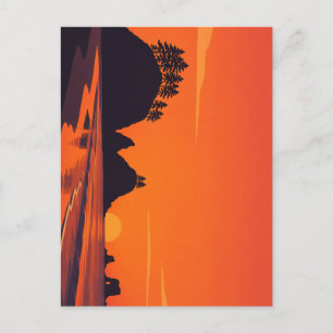 La Push Washington Sunset Minimalist Coastal Postcard