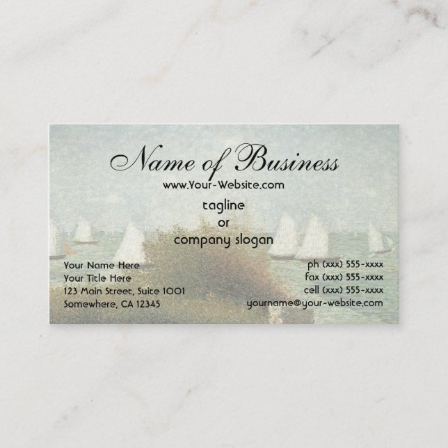 La Rade de Grandcamp by Georges Pierre Seurat Business Card (Front)