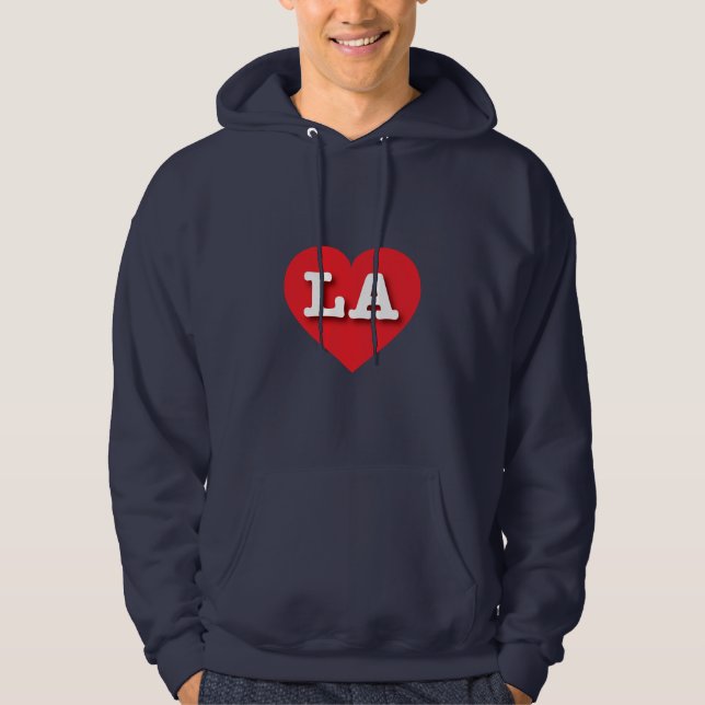 LA Red Heart - I love LA Hoodie (Front)