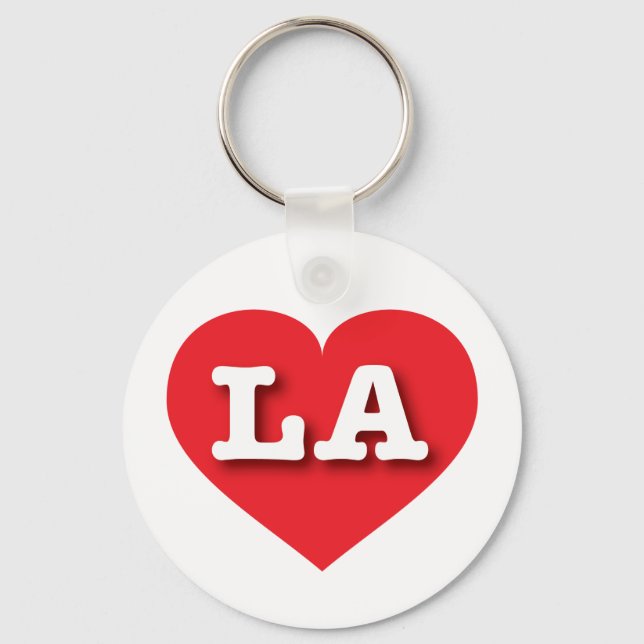 LA Red Heart - I love LA Key Ring (Front)